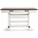 Signature Design by Ashley Valebeck Counter Height Dining Table with Pedestal Base D546-32 IMAGE 5
