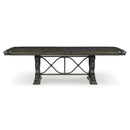 Signature Design by Ashley Maylee Dining Table with Pedestal Base D947-55B/D947-55T IMAGE 3