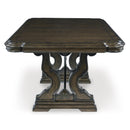Signature Design by Ashley Maylee Dining Table with Pedestal Base D947-55B/D947-55T IMAGE 4