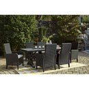  Signature Design by Ashley Beachcroft P792-625 Rectangular Dining Table with Umbrella Option IMAGE 11