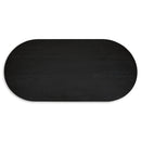 Signature Design by Ashley Oval Rowanbeck Dining Table with Pedestal Base D821-25 IMAGE 4