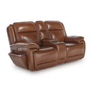  Signature Design by Ashley Healy Pier U1120418 Power Reclining Loveseat with Console and Adjustable Headrest IMAGE 1