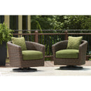 Signature Design by Ashley Horizon Hall P572-821 Swivel Lounge with  Cushion IMAGE 5