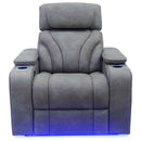 Synergy Home Furnishings Power Fabric Recliner K2193-85PHR-AIR-TEREMO-STEEL-BLUE IMAGE 4