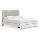  Signature Design by Ashley Zuraleus PCB3381B9 King Upholstered Panel Storage Bed IMAGE 1