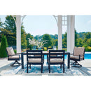  Signature Design by Ashley East Beach PCP587-625 Rectangular Dining Table with Umbrella Option IMAGE 6